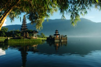 Temple on Beratan Lake, Bali 